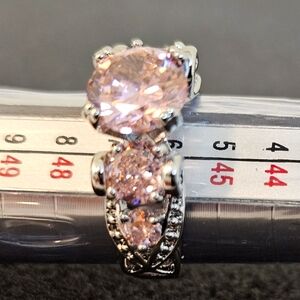 Size 6 Champaign Pink Zirconia Ring